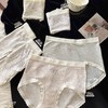 0330女士裸氨舒适透气高弹力无缝内裤三角裤彩纱撞色浅色 商品缩略图0