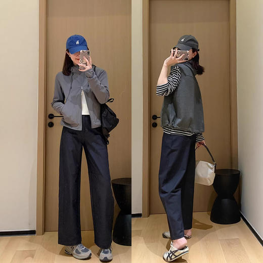 【春日蓝调】自制超轻中空纱休闲裤！2026舒适抗皱立裁显瘦老钱弯刀阔腿裤女春秋款！ 商品图1