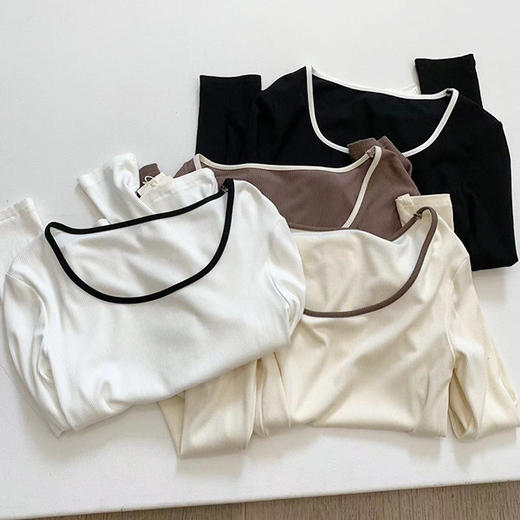 特价出！通勤穿搭神器！百搭方领长袖T！ 商品图9