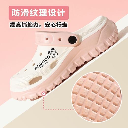 【脚感舒适❗久穿不累】巴布豆洞洞鞋女士厚底增高夏季防滑软底包头两穿沙滩情侣男凉拖鞋。rh 商品图3