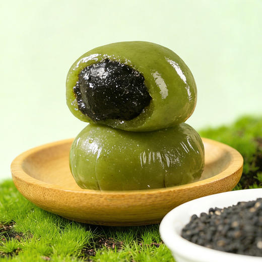 【春日福利❗️9.9抢6枚🔥艾草青团】草本香，糯叽叽，一口爆浆，咸蛋黄肉松豆沙芝麻清明果糯米团特产糕点 商品图3