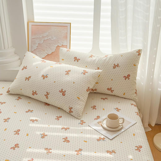 【品牌直发】加倍生活 全新升级原棉老粗布细纱工艺床单凉席三件套-马上发财系列 11色可选yc0318019 商品图5