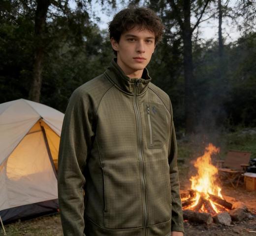 F031265户外柔软舒适抓绒衣运动立领拉链防风保暖层外套 商品图7