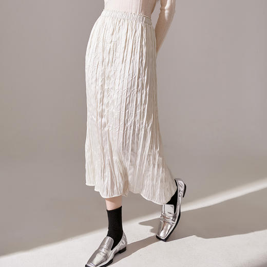 芳外新款针织半身裙中长款高腰这种鱼尾裙女8T23CI1069 商品图2