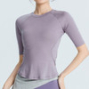 跃牌【周游世界】小圆领半袖T恤修身短款健身运动普拉提上衣TP1036 商品缩略图2