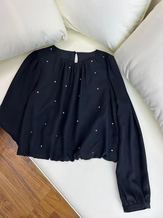 新款重磅烫钻真丝衬衫 商品图4