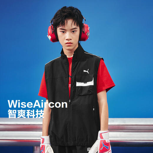 PUMA彪马童装2026夏季新款儿童男童马甲吸湿速干工装风 商品图0