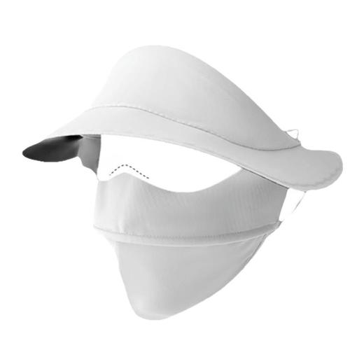 【晒不黑的夏天密码❗️黑胶遮光全脸防晒帽】自带黑胶帽檐+冰丝面罩，UPF50+透气冰丝材质，贴脸就凉丝丝的，立体剪裁不贴嘴，全脸防紫外线防晒面罩透气帽子女L 商品图4