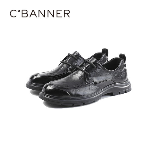 千百度2026春季男鞋清晰纹理有质感 色泽饱满商务休闲A26166680 商品图4