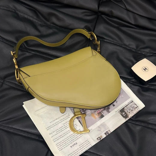 Dior Saddle box牛皮 芥末黄 马鞍包 商品图1