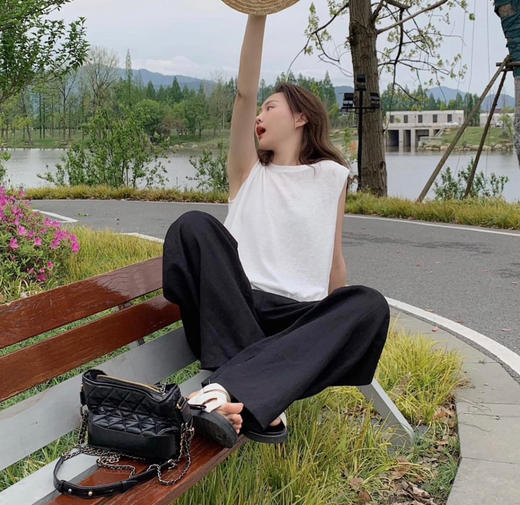 312-8 纯圆正 新配色 SEED亚麻阔腿长裤  很快会断码 我穿12码宽松效果 商品图14