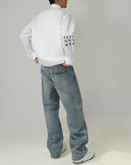 男款微宽松印花长袖衬衫ba016 商品图3