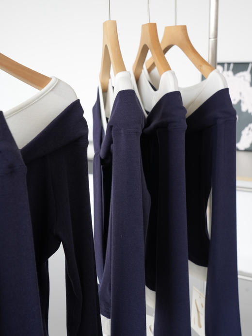 设计师款优雅芭蕾蝴蝶结假两件上衣 商品图8