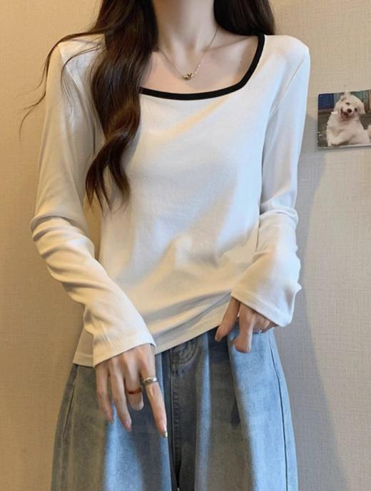 特价出！通勤穿搭神器！百搭方领长袖T！ 商品图5