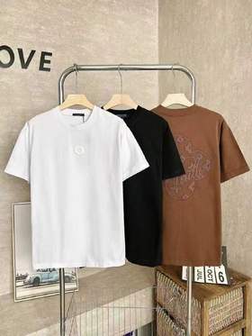 F031257春夏新款刺绣logo时尚百搭简单大气柔软舒适圆领短袖T恤