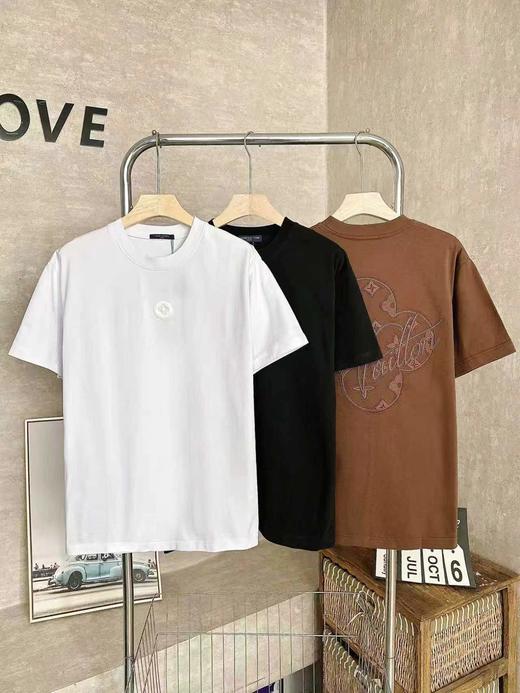 F031257春夏新款刺绣logo时尚百搭简单大气柔软舒适圆领短袖T恤 商品图0