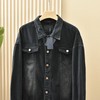 谱拉达 2026男士春秋季新款水洗纯色长袖三角标牛仔外套 商品缩略图4