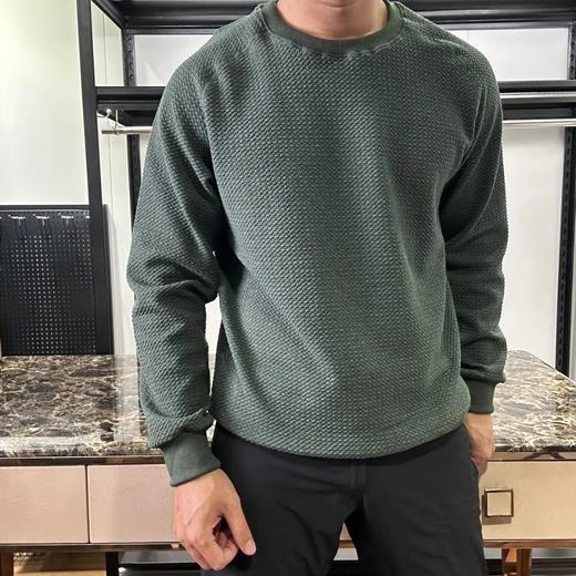 美式经典 单色 烟灰色长袖圆领T恤  男士圆领运动衫 商品图1