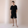 Solo seta男士纯色短袖短裤睡衣套装莫代尔桑蚕丝家居服春夏休闲 商品缩略图2