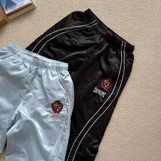 F031232美式潮流缎面贴片logo针织运动裤男女同款学院风刺绣运动裤 商品图4