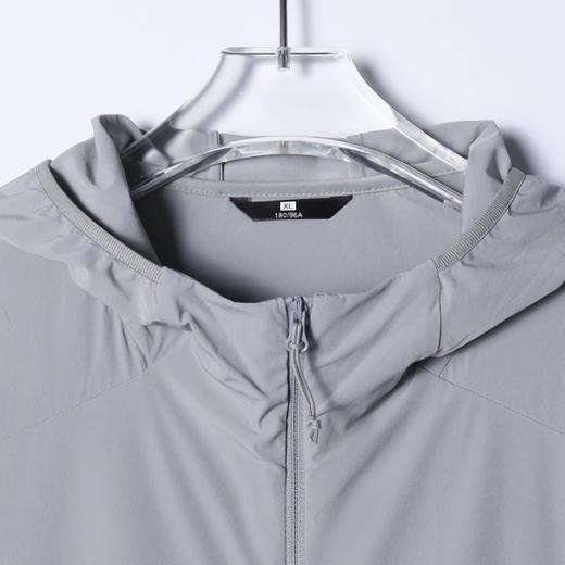 SDSA男装2026新款高贵轻奢简约纯色拉链立领连帽夹克弹力风壳衣 商品图1