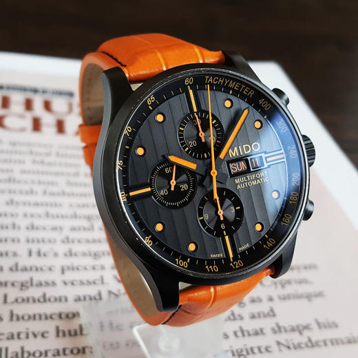 【95新】MIDO 美度M005.614.36.051.22自动机械机芯牛皮44MM（男款）舵手系列精钢镀黑260226NJS14 商品图6