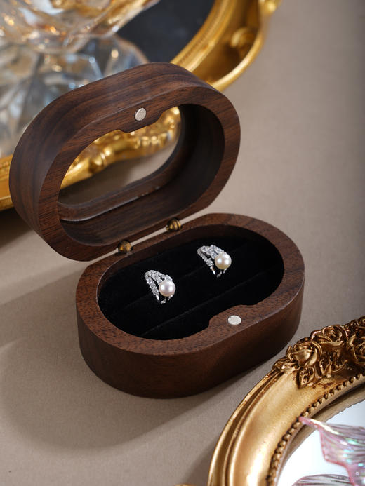 子佩集【光芒自洽‌】银S925珍珠惜王妃耳钉【PC6744】双色三爪2602 商品图5