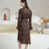 芳外新款气质显瘦翻领连衣裙百搭中长款休闲裙子女8T22AL0338 商品缩略图4