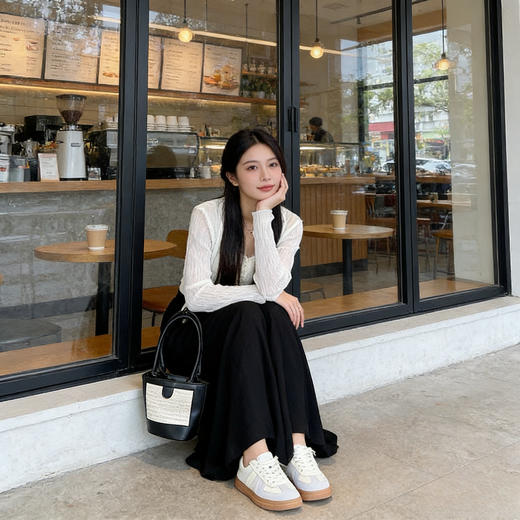 【GeLaiZi-素氧亚麻半身阔腿裙裤】软糯丝滑亚麻面料 自带空气感 遮胯藏肉 修饰腿型 拉高腰线 不挑年龄身材 轻松Get松弛感 微胖通勤约会百搭神裤 商品图1