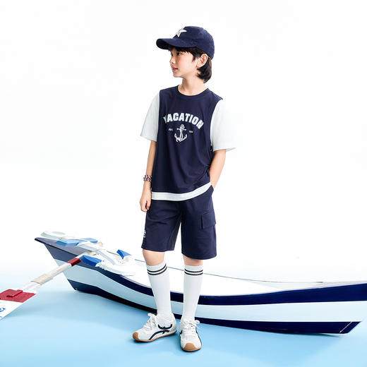 【实体店同款】男童圆领短袖针织衫夏季新款安奈儿童装AB621121 商品图3