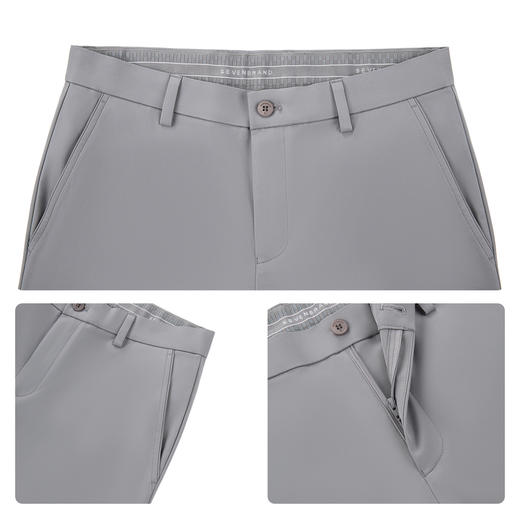 【抗菌/速干】柒牌休闲梭织长裤26春新款微弹时尚百搭中青年长裤 130H71730 商品图3