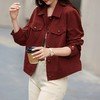 【超模君严选】ORIGNAL&CO波尔多红牛仔外套 温柔复古感，柔软舒适，亲肤透气，时尚与保暖兼具 下单3-7天发货！ 商品缩略图4
