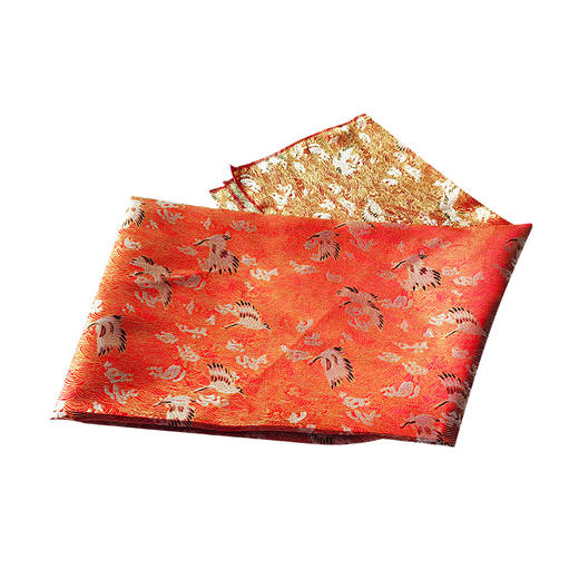 骨灰盒坛高档包布盖布男用女款仙鹤寿盒包铺盖刺绣金银被套铺金 商品图4