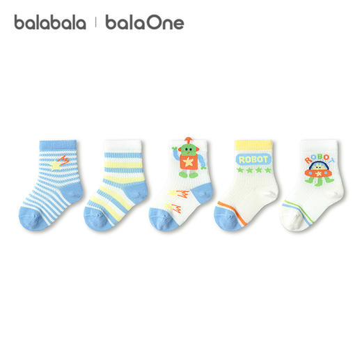巴拉巴拉宝宝袜子夏季新款网眼透气儿童短袜男女童萌趣可爱五双装 商品图4
