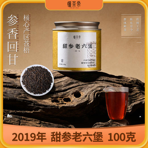 懂茶帝老六堡茶非遗老师韦洁群传统六堡茶工艺2019年甜参100g 商品图0