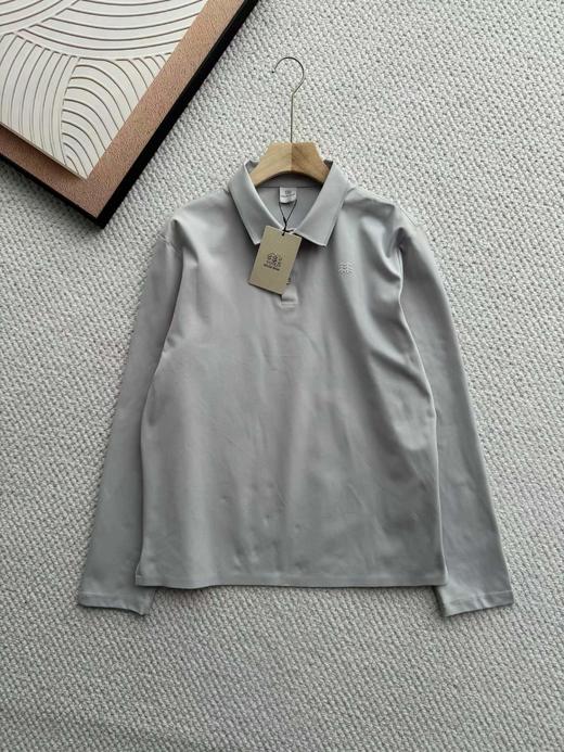 F031207春秋款纯色翻领吸湿速干长袖防晒男士t恤POLO 商品图9