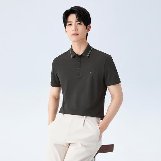 【10A抗菌2A防螨/不变形领】男式短袖POLO衫26新款休闲翻领T恤 130T70280 商品图1