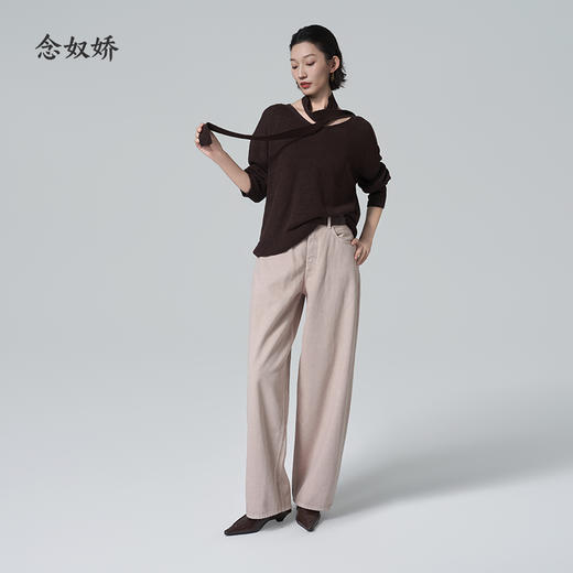 【商场同款】CNT6341 “ 温柔弯刀裤 ”定染雾粉色 自然好花纱效果 好穿减龄 商品图8