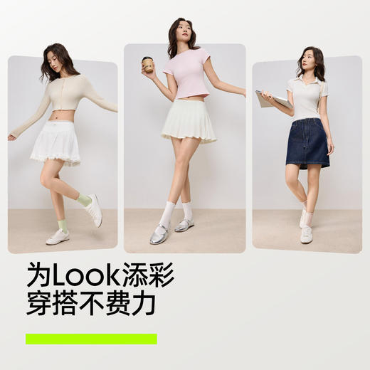 【新品上新】【木耳边堆堆袜】有棵树棉质透气薄款女士中筒袜5双装-S4129 商品图1