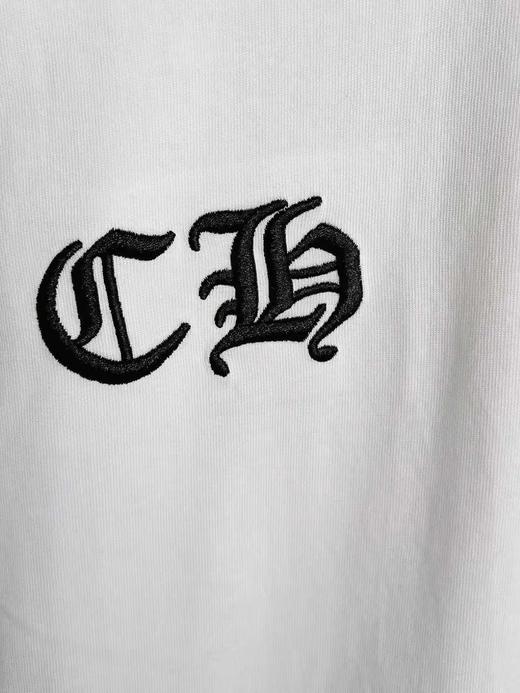 F031202春夏新款男女同款水洗磨破工艺 logo牛仔贴布刺绣短袖T恤 商品图11