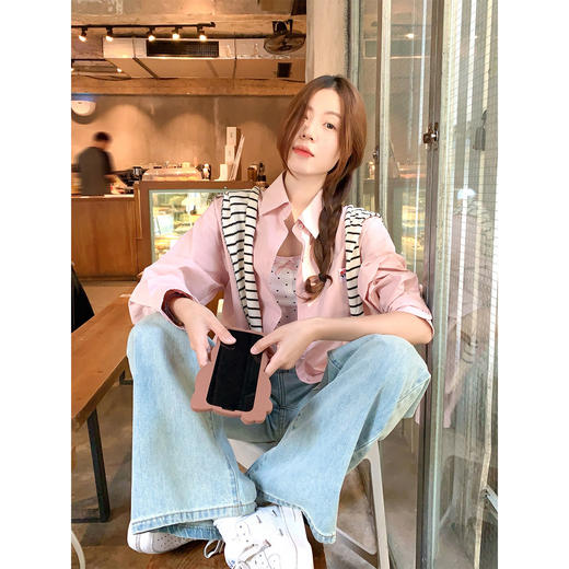 <曾小咸推荐>3.14现货秒杀 ！微信超特价！韩系长袖衬衫 日常159.99 立减80 秒杀79.99！！波点吊带背心 秒杀 29.99！！ 商品图2