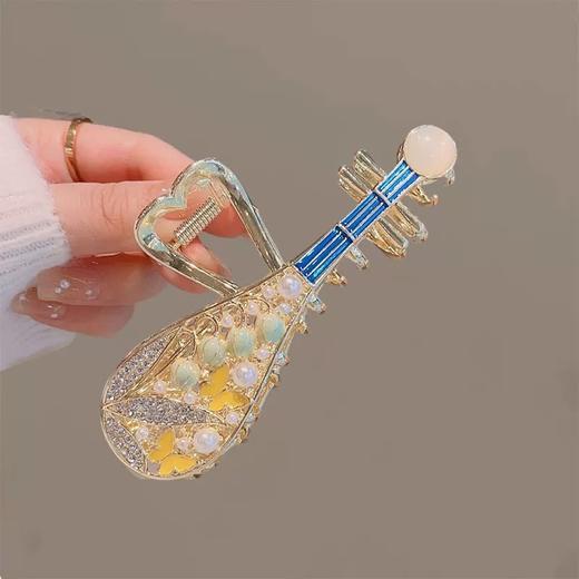 【敦煌琵琶-弦乐留芳首饰发夹】小众温柔古风发夹 新中式仙气碎发卡子抓夹头饰 商品图2