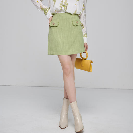剩S/L 芳外新款修身显瘦小香风半身裙法式百搭短裙女8T22CI1492 商品图1