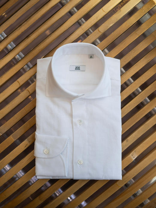 100Hands 白色斜纹棉衬衫 商品图1