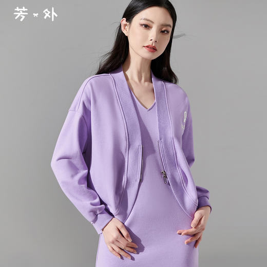剩S/M 芳外新款淑女风针织短外套舒适外搭上衣女8T24AW0033 商品图0