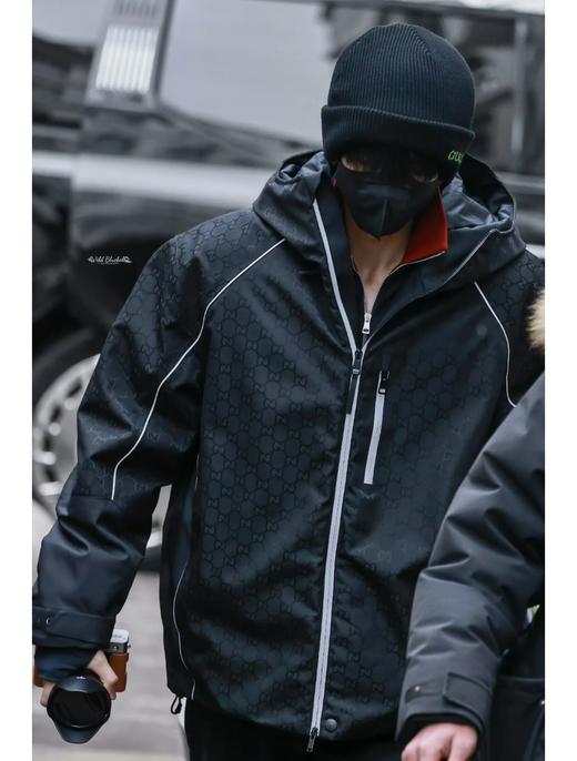 男款提花风衣连帽外套he012 商品图3