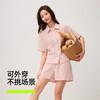 【新品上新】有棵树泡泡纱刺绣短袖可外穿女士家居服套装-J1213 商品缩略图4