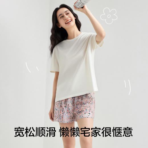 【清仓捡漏】【M-2XL】【有棵树】女士夏季绵绸凉感家居服套装 商品图6