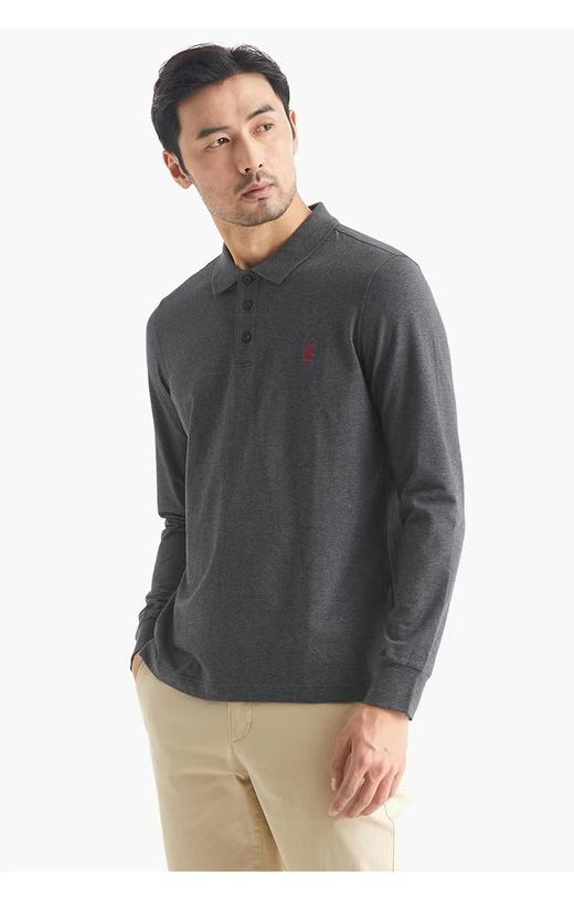 【直发】伦敦雾净色平纹舒适商务POLO衫LW19KT107M 商品图0