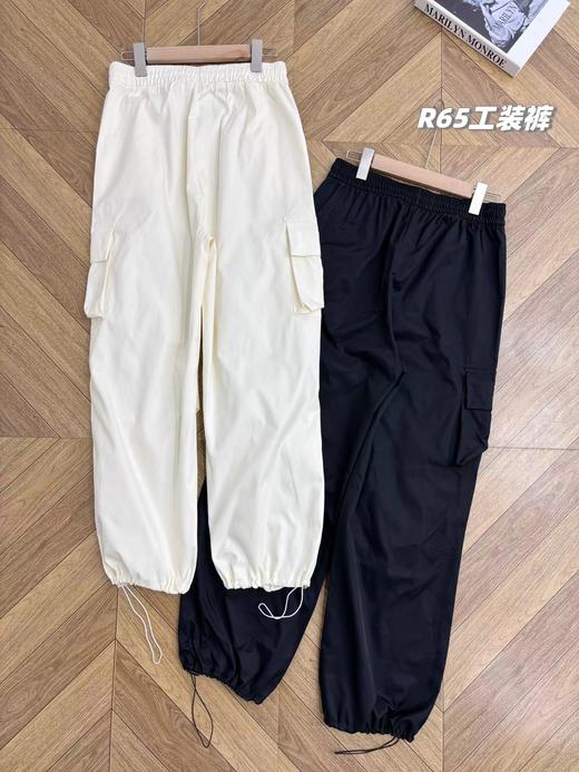 F031204春夏新款2026降落伞高腰微阔腿时尚流行遮肉显瘦工装速干伞兵裤 商品图3